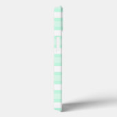 Aqua Stripe 'Monogram' iPad Mini coque (Verso / Droite)