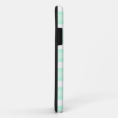 Aqua Stripe 'Monogram' iPhone case (Achterkant/rechts)