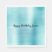 Aqua Stripe Servet (Voorkant)