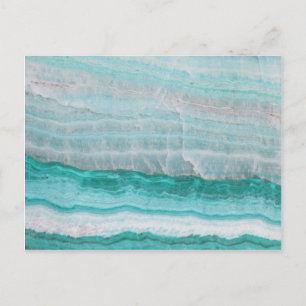 Aqua Striped Quartz Crystal Briefkaart