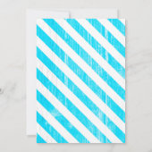 Aqua Stripes Invitations De Mariage (Dos)
