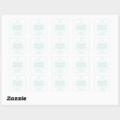 Aqua Subtle Damask Enregistrer les stickers Date (Feuille)