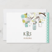 Aqua Summer's Dream Wedding Kaart (Achterkant)