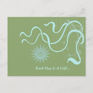 Aqua Sunrise - Elke dag is een cadeau focus Briefk Briefkaart