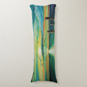 Aqua sunset lichaamskussen (Voorkant Verticaal)