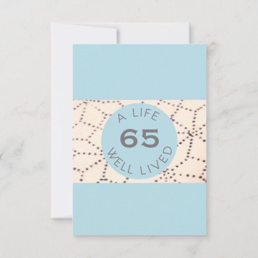 Aqua Surprise Verjaardag Custom Age Uitnodiging (Achterkant)