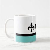 Aqua Swanky Fleur De Lis Mug (Gauche)