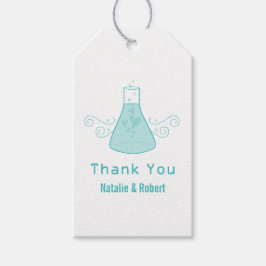 Aqua Sweet Chemistry Wedding Gift Labels Cadeaulabel