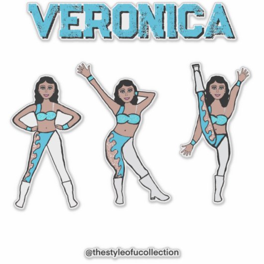 Aqua Swirl #2 Sticker (Voorkant)