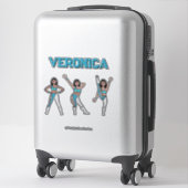 Aqua Swirl #2 Sticker (Koffer)