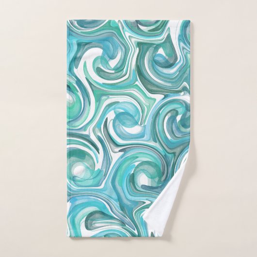 Aqua Swirl Bath Towels Bad Handdoek (Handdoek)