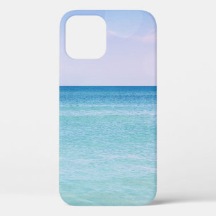 Aqua Teal Lavendel Oceaan Golven Tropisch Strand iPhone 12 Hoesje