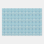 Aqua, Teals, Blues & White Art Deco Coastal Inpakpapier Vel (Voorkant 3)