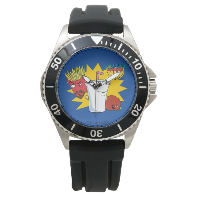 Aqua Teen Hunger Force Explosive Graphic Horloge (Voorkant)