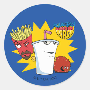 Aqua Teen Hunger Force Explosive Graphic Ronde Sticker
