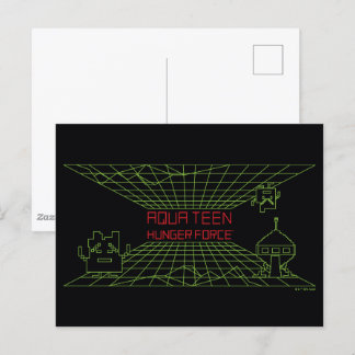 Aqua Teen Hunger Force Mooninites Game Logo Briefkaart