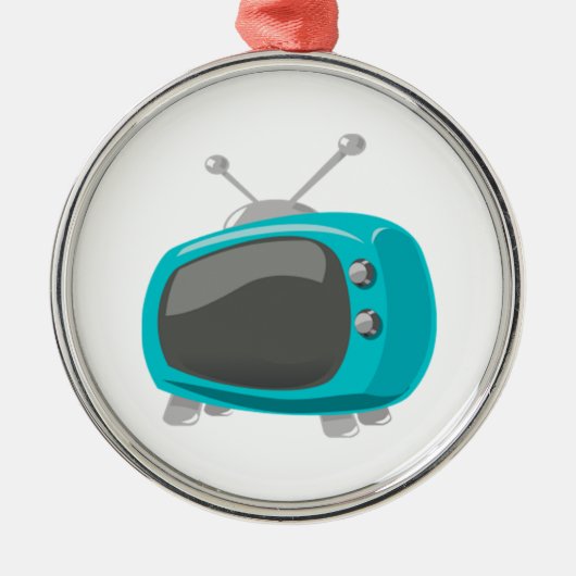 Aqua Television Metalen Ornament (Voorkant)