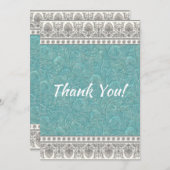 Aqua Texture Hartelijk dank Save The Date (Voorkant / Achterkant)