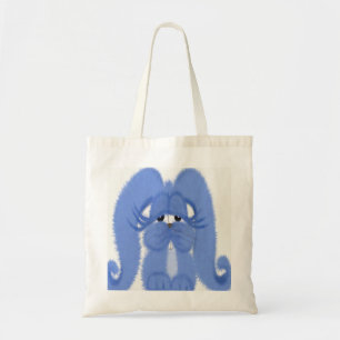 Aqua the bunny met slapende ogen Canvas tas