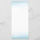 Aqua Tides | Menu Mariage aquarelle (Dos)