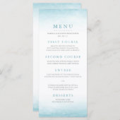 Aqua Tides | Menu Mariage aquarelle (Devant / Derrière)