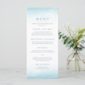 Aqua Tides | Menu Mariage aquarelle (Debout devant)