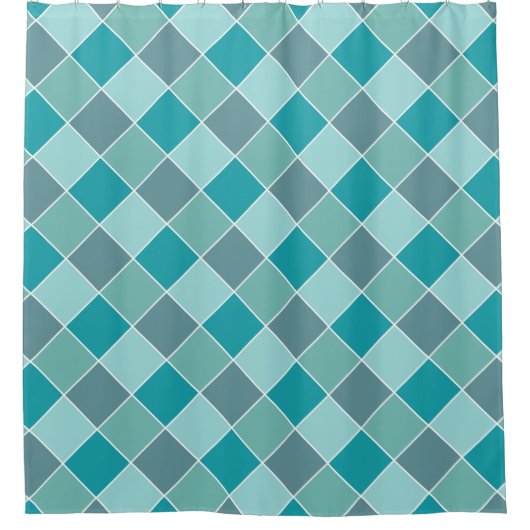 Aqua Tile Motif rideau de douche (Devant)