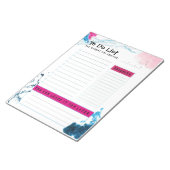 Aqua To Do Lijst Planner Azure en Pink Smoke Notitieblok (Schuin)