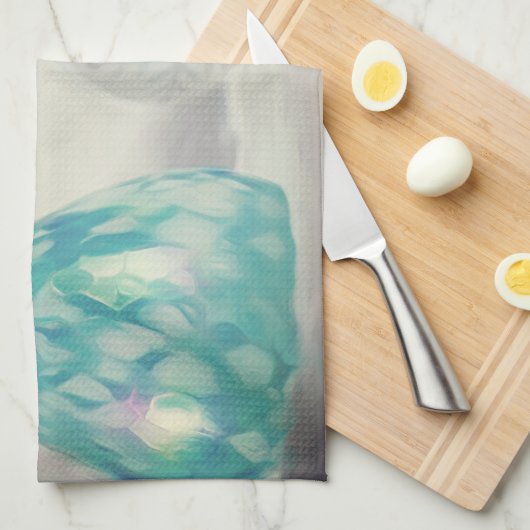 Aqua Tones Noël Serviette de cuisine (Quart Plié)