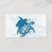 Aqua tortue Love Mariage Cartes de Place (Dos)