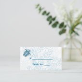 Aqua tortue Love Mariage Cartes de Place (Debout devant)