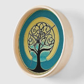 Aqua Tree of Life Horloge (Angle)