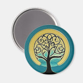 Aqua Tree of Life Magnet Magneet (Voorkant / Achterkant)