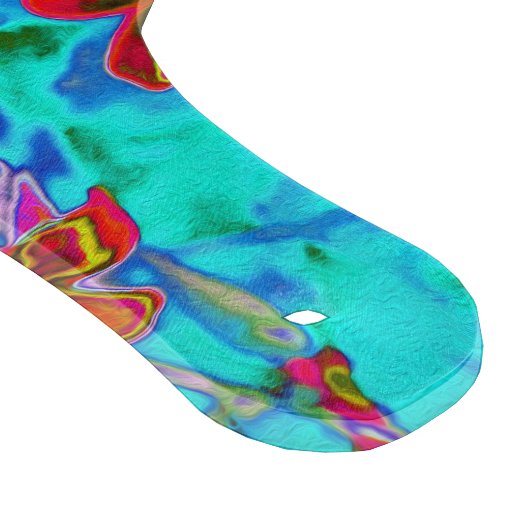 Aqua Tropisch met Gele en Oranje Bloemen Snijplank (Hoek)