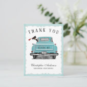  Aqua Truck 2025 Afstuderen Bedankt Briefkaart (Staand voorkant)