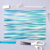 Aqua Turquoise Abstracte Stripes Tissuepapier (Craft)