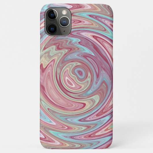 Aqua Turquoise Blauw Blush Roze Swirl Art Case-Mate iPhone Case (Achterkant)