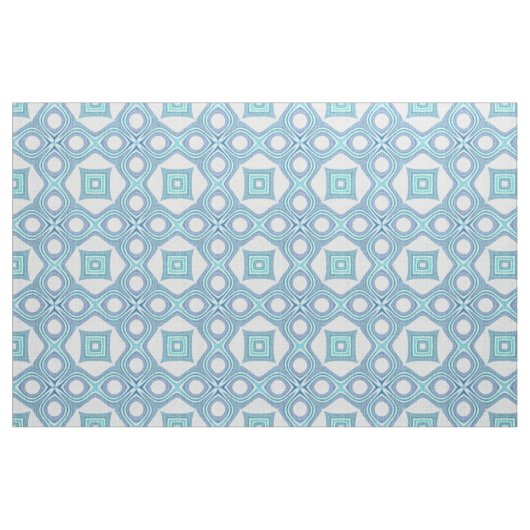 Aqua Turquoise Blue Bali Batik Pattern Stof (Fat Quarter)
