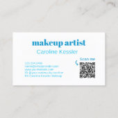 Aqua Turquoise Blue Marble Waves Art Pattern Visitekaartje (Achterkant)