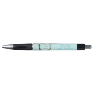 Aqua Turquoise Custom Business Logo Promotie Pen