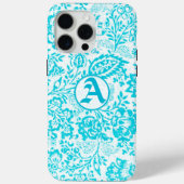  Aqua Turquoise Damask Persoonlijke iPhone Case-Mate iPhone Case (Achterkant)