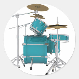 Aqua/Turquoise Drum Kit: Ronde Sticker