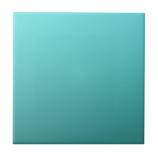 Aqua Turquoise Gedompelde Kleur Ombre Tegeltje (Voorkant)
