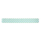 Aqua Turquoise getextureerde Waterverf Polka Dots Lint (Voorkant)