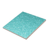 Aqua Turquoise Glitter Sparkle Wall of Floor Tegeltje (Zijkant)