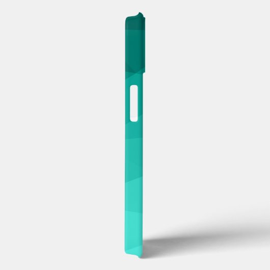 Aqua Turquoise Gradiënt Geometric Mesh Monogram Case-Mate iPhone Case (Achterkant / Rechts)