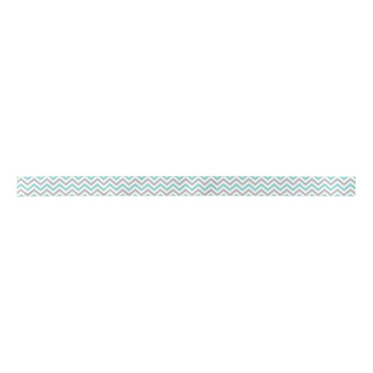 Aqua Turquoise Gray Wht LG Chevron ZigZag Pattern Lint (Voorkant)