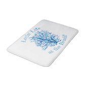 Aqua-turquoise motif corail bleu-w tapis de bain p (Angle)