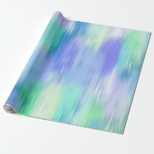 Aqua Turquoise Paarse Modern Abstract Cadeaupapier