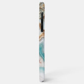 Aqua Turquoise Pink Rose Gold Marble Art Pattern Case-Mate iPhone Case (Achterkant/links)